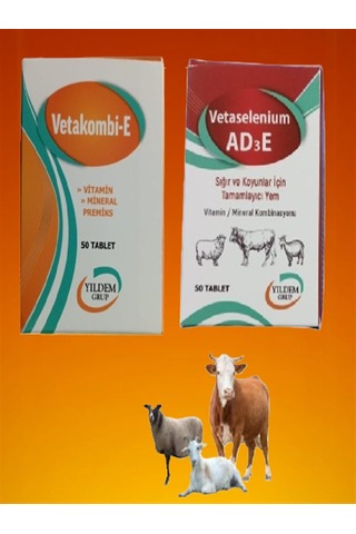 Sığır ,inek Ve Koyunlar İçin Vetaselenium Ad3e 50 Tablet Ve Vetak