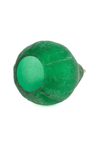 Yeşil Armut Cam Obje 17x31cm