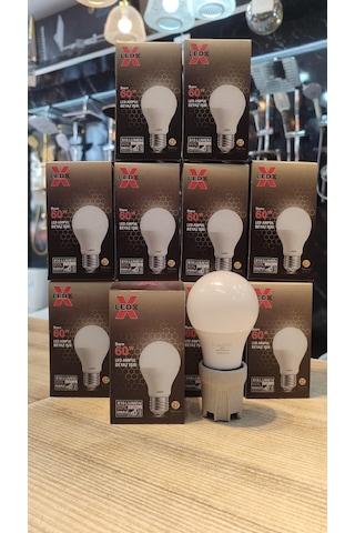 10 Adet 9 Watt Beyaz Işık Led Ampul Enerji Tasarruflu 6500k 10 Adet