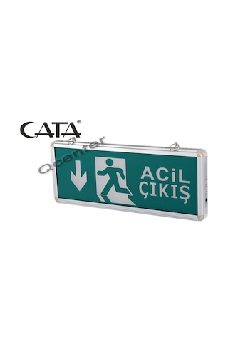 Led Işıklı Iki/Çift Yönlü Acil Çıkış Exit Tabelası Aşağı Yönde Ok (327534063)