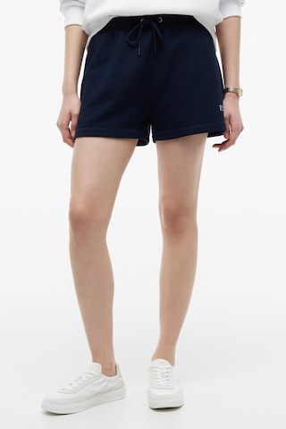 Tommy Hilfiger Varsıty Crest Sweatshort Kadın Mavi Şort - Ww0ww51096