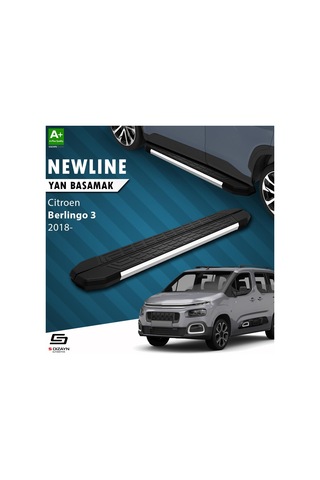 S-dizayn Citroen Berlingo 3 Uzun Şase Newline Krom Yan Basamak 213 Cm 2018 Üzeri A+ Kalite
