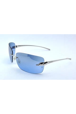 Cartier Panthere De Cartier Blue Sılver Mavi Gümüş Unısex Güneş Gözlüğü