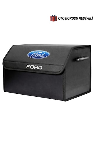 Ford Marka Logolu Oto Bagaj Organizer Çanta Oto Bagaj Çantası 2 Bölmeli Suni Deri Boyutlar : 48 Cm X 31 Cm X 29 Cm