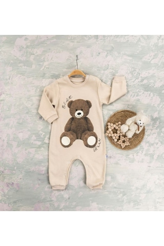 Penye " Bear " Bebek Tulumu Kahverengi