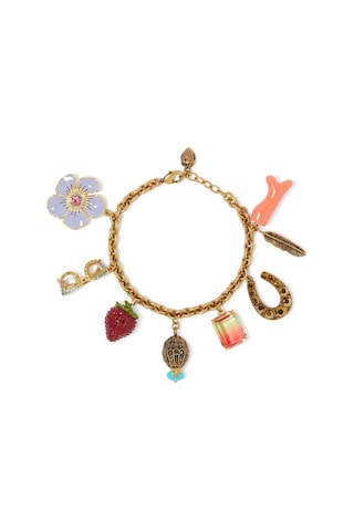 Multi Charms Bileklik, Altın Renkli, Figürlü Tasarım