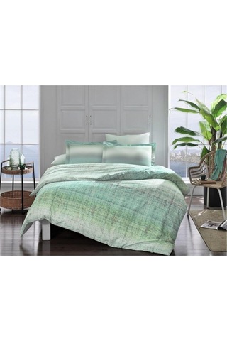 Özdilek Çift Kişilik Yeşil Weave Ranforce Nevresim Takımı Renkli