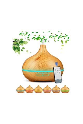 Torvi Uzaktan Kumandalı 550 Ml Aroma Difüzörü Ultrasonik Hava Nemlendirici 7 Renk Led