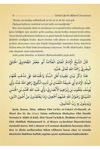 Tahaviyye Şerhi Baberti Tercümesi Kırık Manalı - Geniş İzahlı...