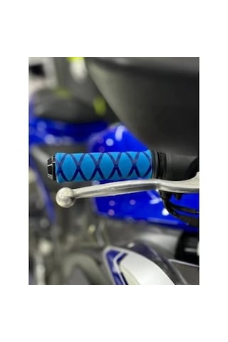 Motosiklet Universal Elcek Kaplama Kauçuk Mavi Renk