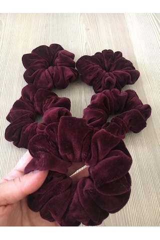 Simit Toka Bordo Kadife Kumaş Bordo