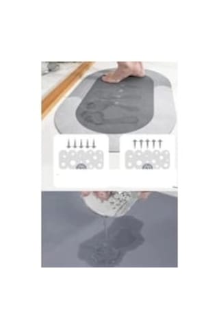 Süper Su Emici Kaymaz Tabanlı Banyo Paspası 40x60 Cm Çr
