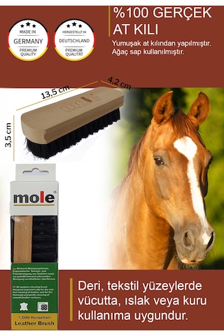Mole %100 At Kılı Deri Temizlik Fırçası