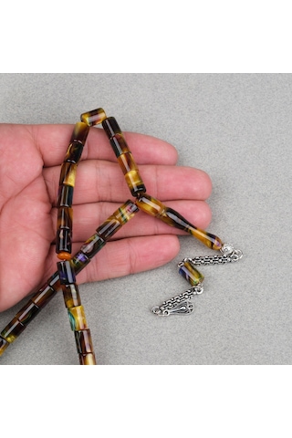 Arizona Katalin Alpaka Püskül Kesme Kesim 7x10mm Tesbih- Sedefli Çok Renkli