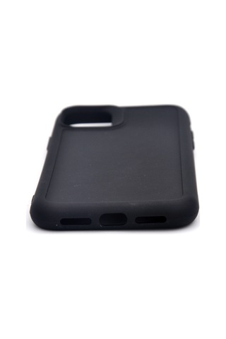 Apple Uyumlu iPhone 11 Düz Renk Esnek Yumuşak Silikon Kılıf Rubber Siyah