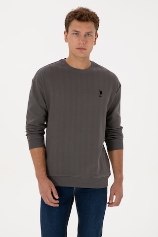 U.S. Polo Assn. Erkek Comfort Fit Bisiklet Yaka Antrasit Sweatshirt 50317050-VR006