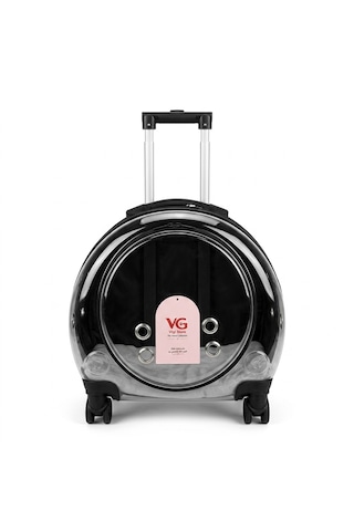 Vg Premium Şeffaf Panoramik Kedi Taşıma Valizi Xl