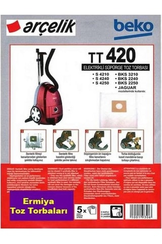 Beko Uyumlu BKS 1911 / BKS 1912 Elektrikli Süpürge 20 Ad Toz Torbası