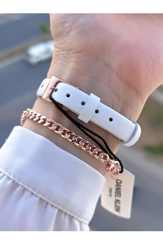 Daniel Klein Deri Kordon 30 Mt Suya Dayanıklı 2 Yıl Garantili Kadın Kol Saati+bileklik Bfg13943.5 Rose Gold