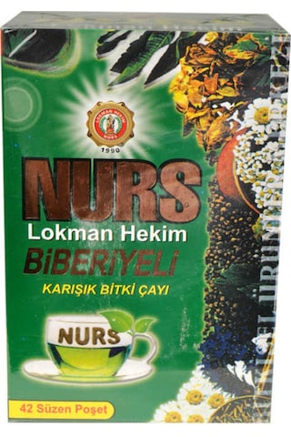 Nurs Lokman Hekim Biberiyeli Karışık Bitki Süzen Poşet Çay 42'li Nurs Lokman Hekim Biberiyeli Karışık Bitki Süzen Poşet Çay 42'li