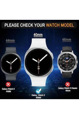Samsung Galaxy Uyumlu Watch 8 40mm Kolay Uygulama Aparatlı Cam Ekran Koruyucu
