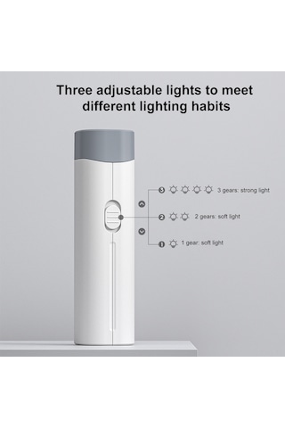 Kangvka Beyaz 800mah Çocuk Odası Okuma Yazma Lambası - 3 Aydınlatma Seviyesi, Taşınabilir Powerbank, Göz Korumalı Masa Lambası Diğer