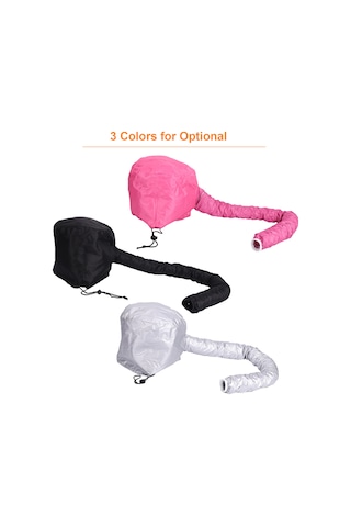 Mufunye Polyester Saç Kurutma Başlığı - Gümüş, Siyah, Pembe Seçenekli, 40cm Çap, 60g Hafif Paket