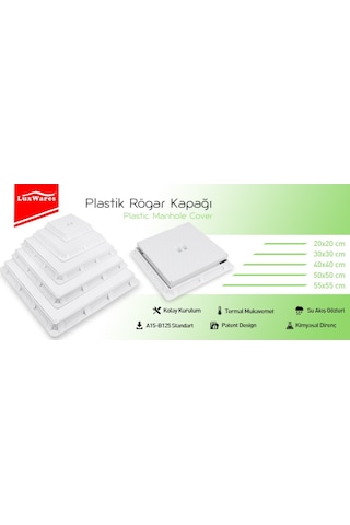 40x40 Plastik Yeraltı Buat Ve Rögar Kapağı+kutusu (menhol)
