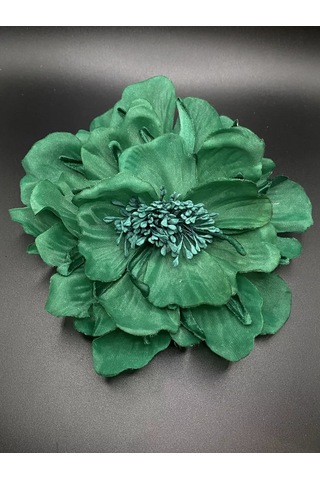 Amely Rid Kumaştan Büyük Çiçek Fiyonk Broş Tokalı 256857495 Yeşil