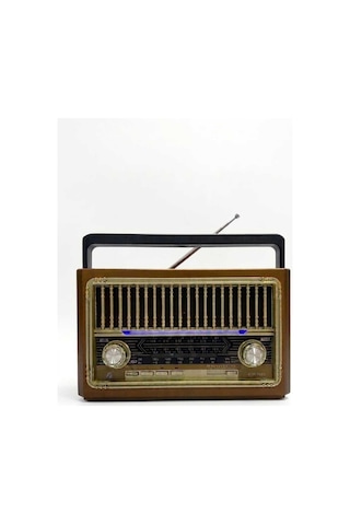 Kamptek Ktf-1655 Nostaljik Radyo - Bluetooth Hoparlör, El Fenerli, Şarjlı Ahşap Görünümlü Retro Müzik Kutusu