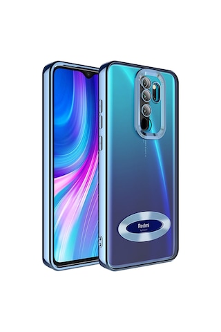 Xiaomi Redmi Note 8 Pro Kılıf Kamera Korumalı Logo Gösteren Zore Omega Kapak