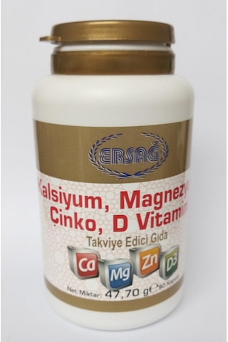 Ersağ Kalsiyum. Magnezyum. Çinko. D Vitamini Içeren Gıda Takviyes