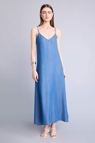 Defacto Fashıon Fıt Tencel Açık İndigo Midi Elbise H2539ax26hsnm85 İndigo-nm85