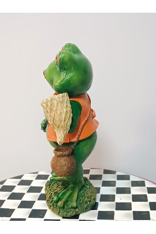 Gezgin Kurbağa Dekoratif Biblo, Vintage Stil Kurbağa Dekor