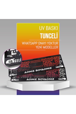 Tunceli Plakalık, 2 Adet Premium Uv Baskı, Plakalıkhane
