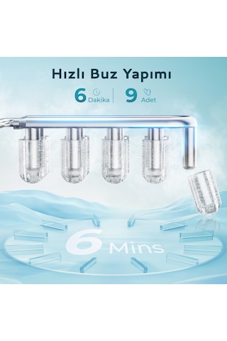 Bullet Kapsül Taşınabilir Buz Makinesi, Otomatik Temizleme, Hızlı Buz Yapma, Im011-bbl