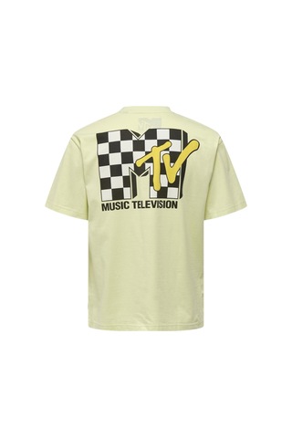 Only Erkek O Yaka T-shirt 22029523 Limon