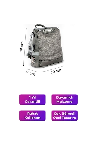 Kriste Bell Kadın Sırt Çanta Pewter 26449 Bej