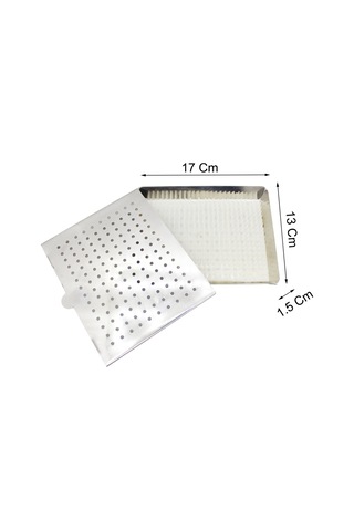 Barışhan Medikal Cerrahi Metal Sterilizasyon Konteyner 17x13x1.5 CM Cerrahi Konteyner Tıbbi Laboratuvar Malzemesi