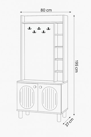 Lidya Çalışma Masası Beyaz Raflı Kapaklı Bilgisayar Masası 90x60x165 cm