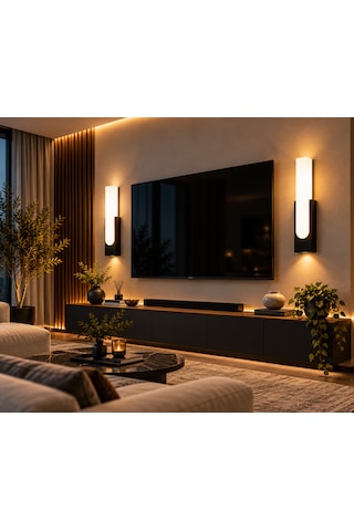 Mira Modern Led Duvar Apliği 10w Çift Yönlü Işık İç Dış Mekan Şık Dekoratif Aydınlatma 3200k Siyah