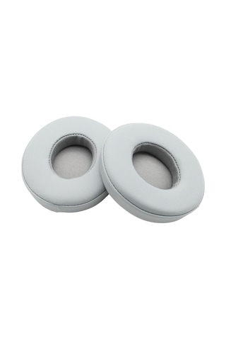 Youmex Beats Solo 2/3 Uyumlu Protein Deri Hafıza Köpük Yerine Konulabilir Kulaklık Örtüsü Gri Gri