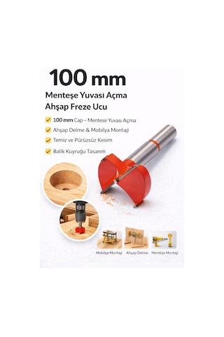 Senbang 100 Mm Menteşe Yuvası Açma Ahşap Freze Matkap Ucu Panç