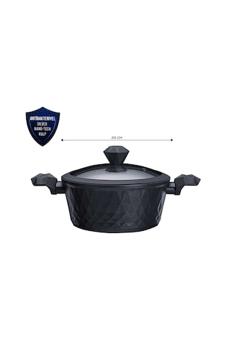 Karaca  Biodiamond Antibakteriyel Kulp Tencere 24 Cm