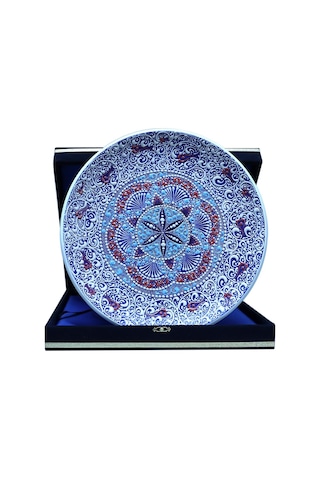 E38 El İşçiliği Çini Tabak - 30 Cm - 6519
