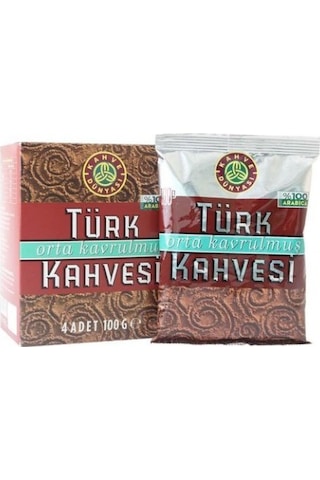 Kahve Dünyası Orta Kavrulmuş Türk Kahvesi 4 x 100 G