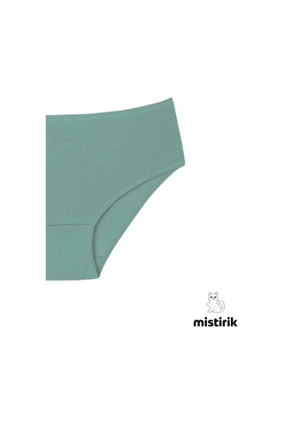 Mistirik Taranto Model Fitilli Pamuklu Slip Esnek Komforlu Hava Alan Külot Su Yeşili Renk