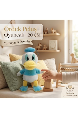 Ördek Peluş Oyuncak 20 Cm Yumuşacık Dokulu Sevimli Mini Peluş Sarılmalık Çok Renkli