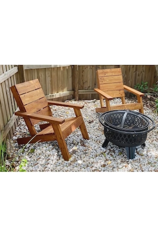 Ahşap Bahçe Teras Dinlenme Koltuğu 2092 Kahverengi