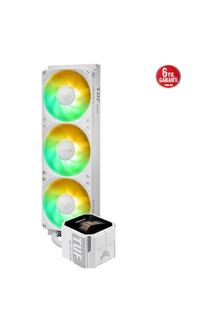 Asus 360mm Tuf Gamıng Lc Iıı Rgb Sıvı Soğutmalı Am5-1851p İşlemci Fanı Beyaz